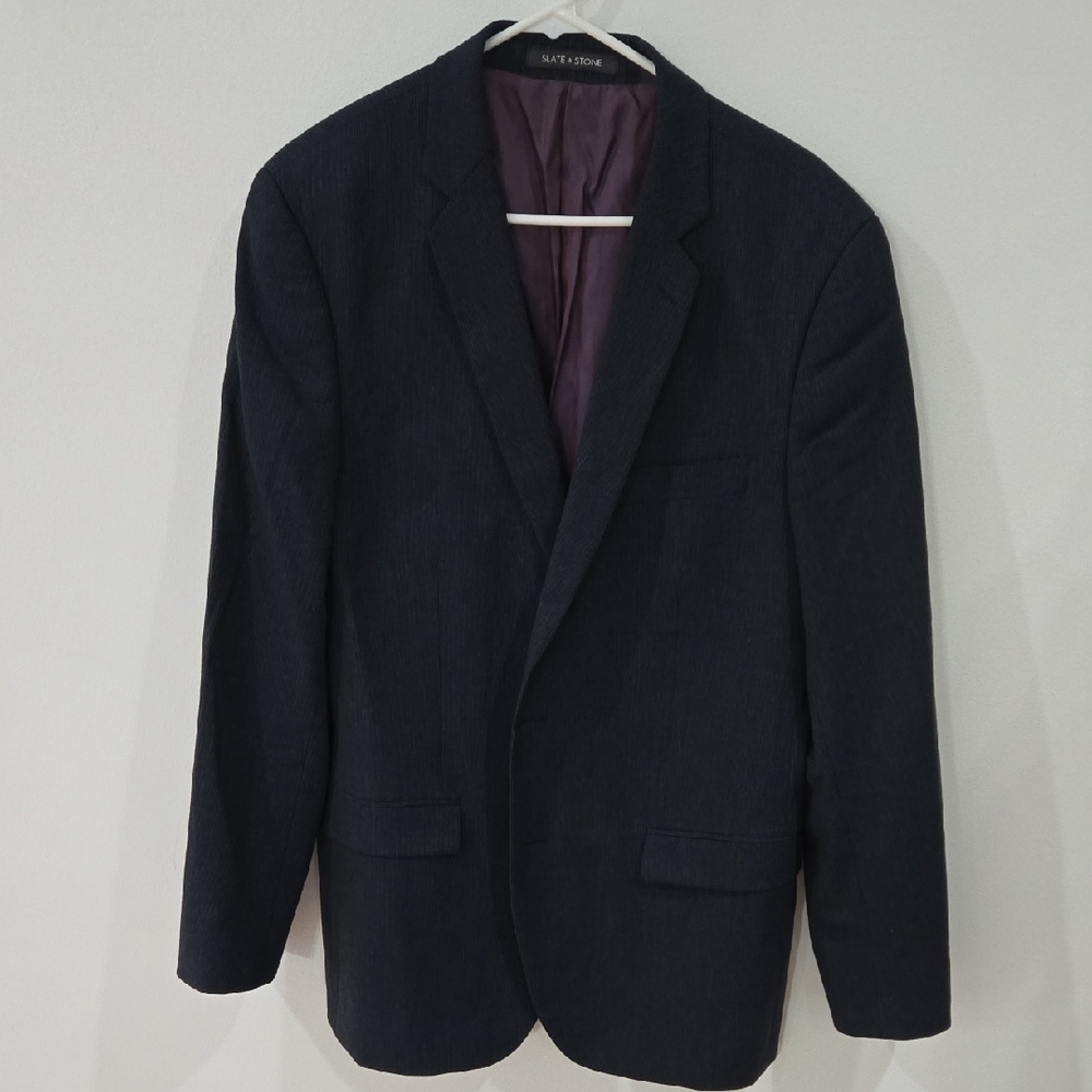 Slate & Stone Sz 44L Mens Dark Gray Wool Halkin Sports Coat